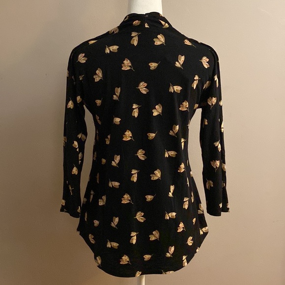 Lucky Brand Floral Bolero Style Three Quarter Sleeve Top - Picture 5 of 12